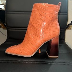 Sam Edelman burnt Orange Heeled Booties